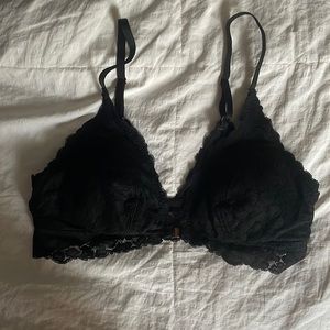 Black Lace Front Closure Bralette from Aerie